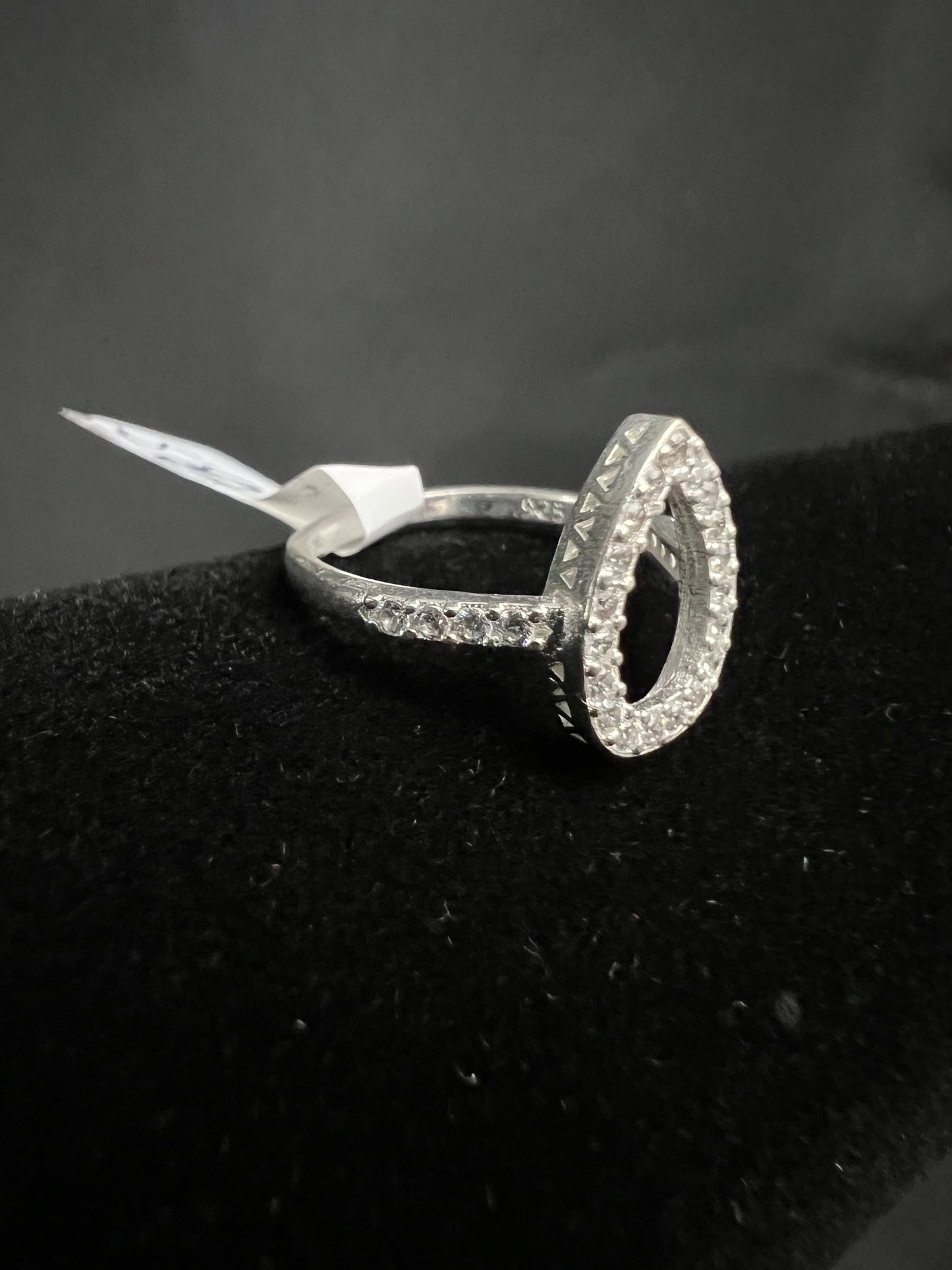 Teardrop Outline Ring .925 Sterling Silver