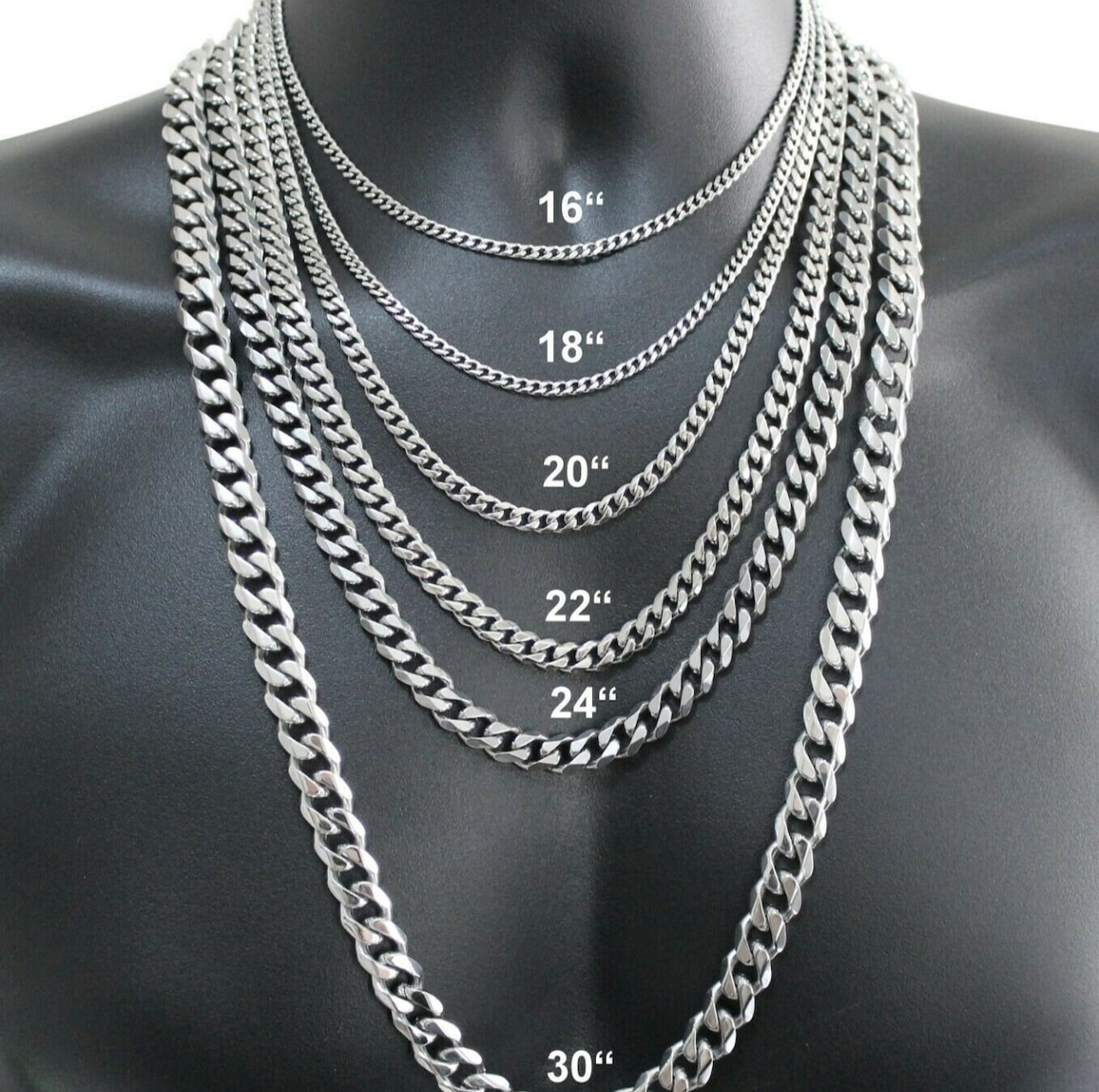 Figaro Link 925 Sterling Silver Chain Necklace 4mm
