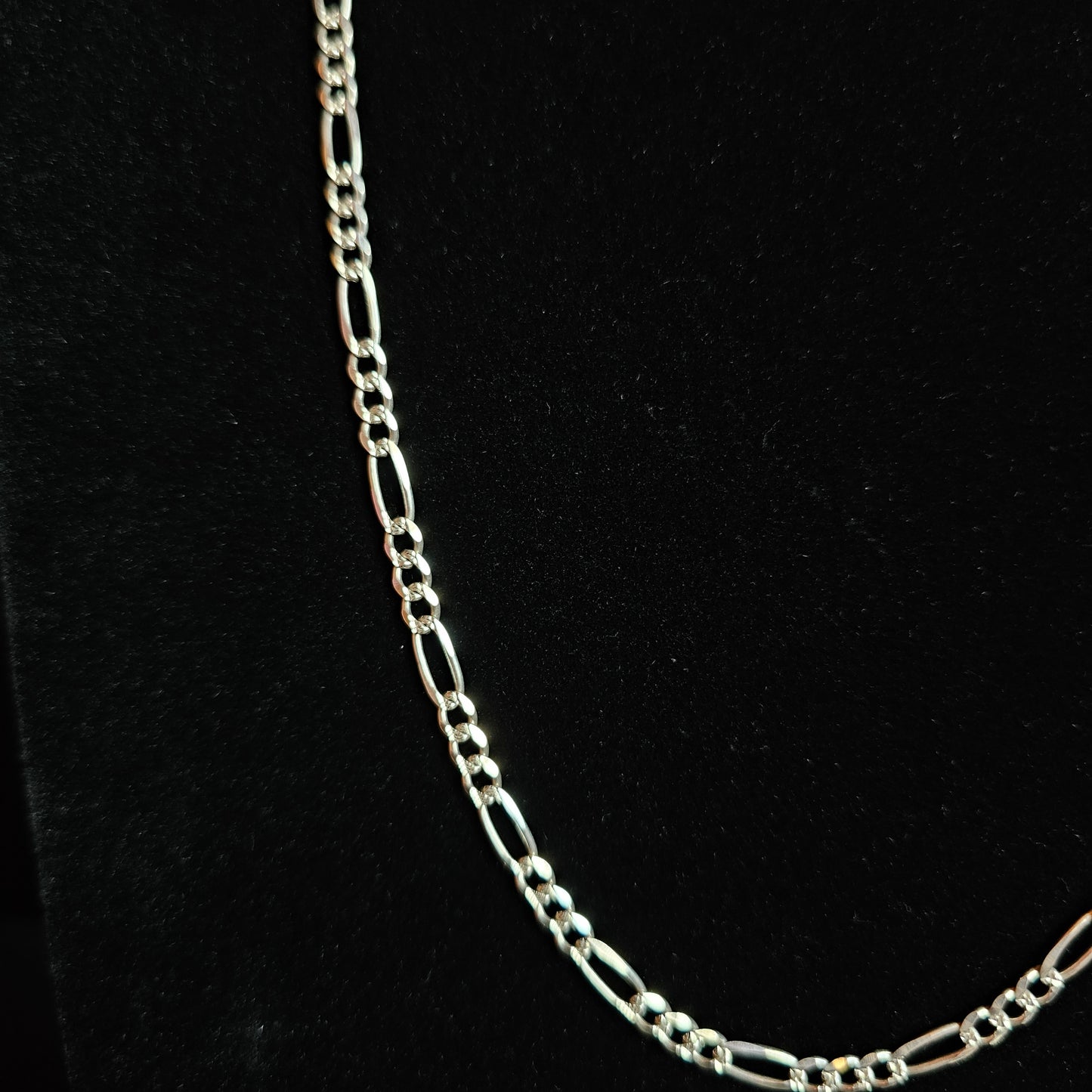 Figaro Link 925 Sterling Silver Chain Necklace 4mm
