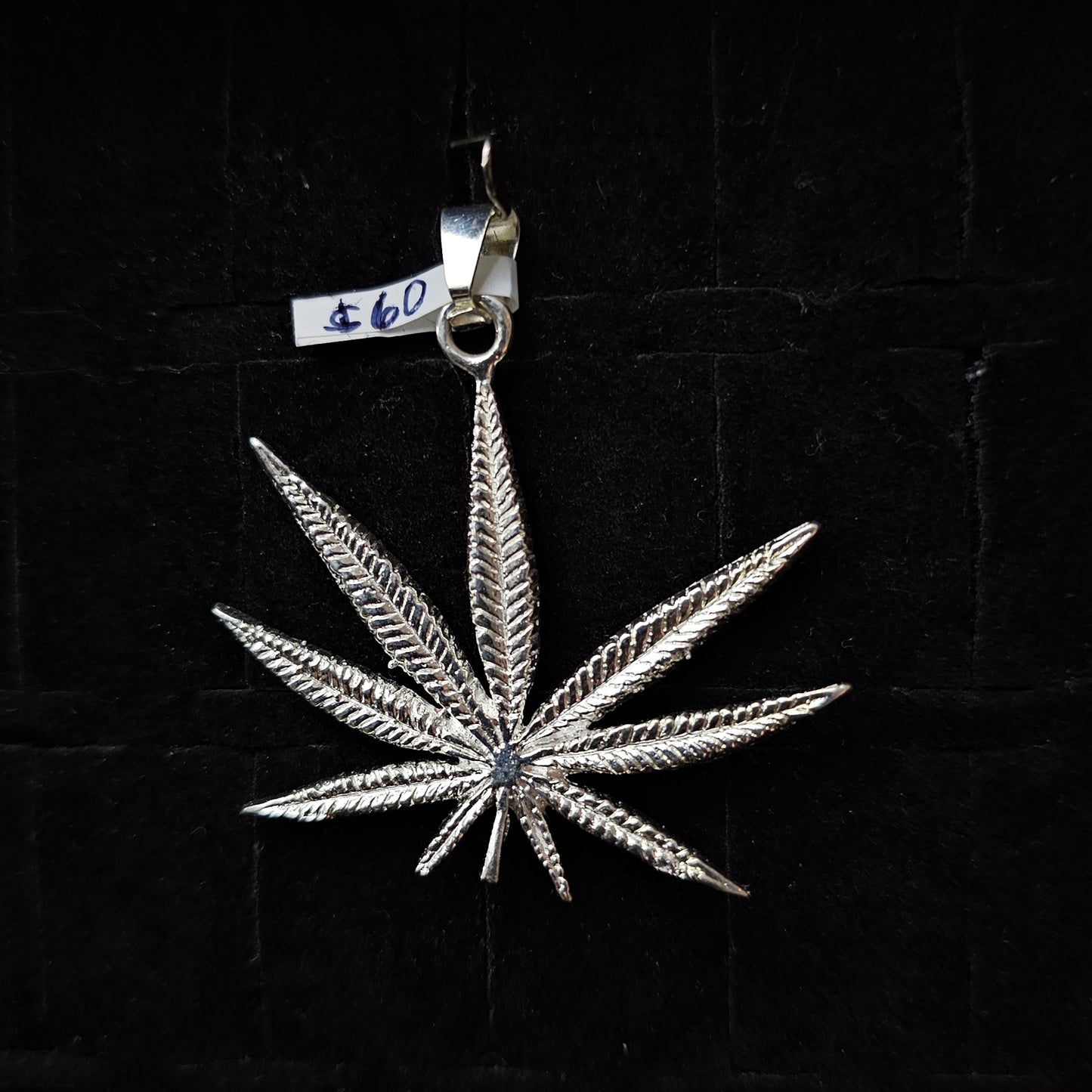 Weed Cannabis Marijuana Pendant 925 Sterling Silver